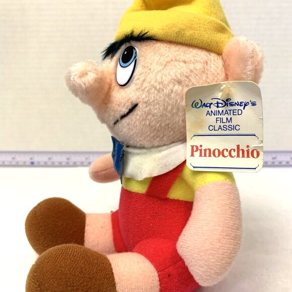 Vintage Walt Disney's Animated Film Classic Pinocchio Plush Doll Toy 7"  W/Tag - Picture 4 of 6